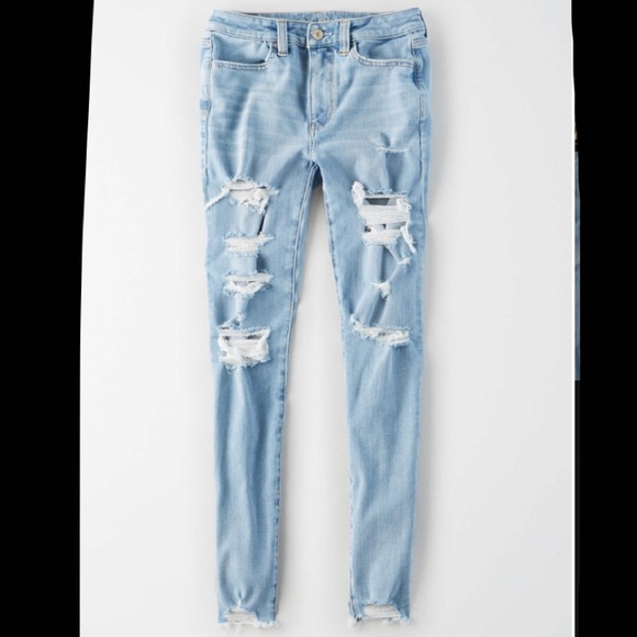 American Eagle Ripped High-Waisted Skinny Jeans - Picture 2 of 4